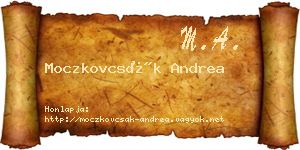 Moczkovcsák Andrea névjegykártya