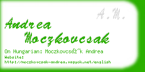 andrea moczkovcsak business card